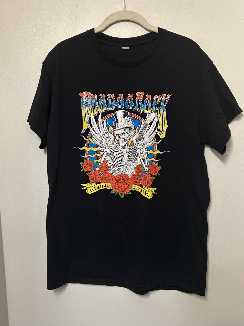 Vintage Voodoo Rock Graphic T-Shirt Size Small Black Grunge Skater Men’s
